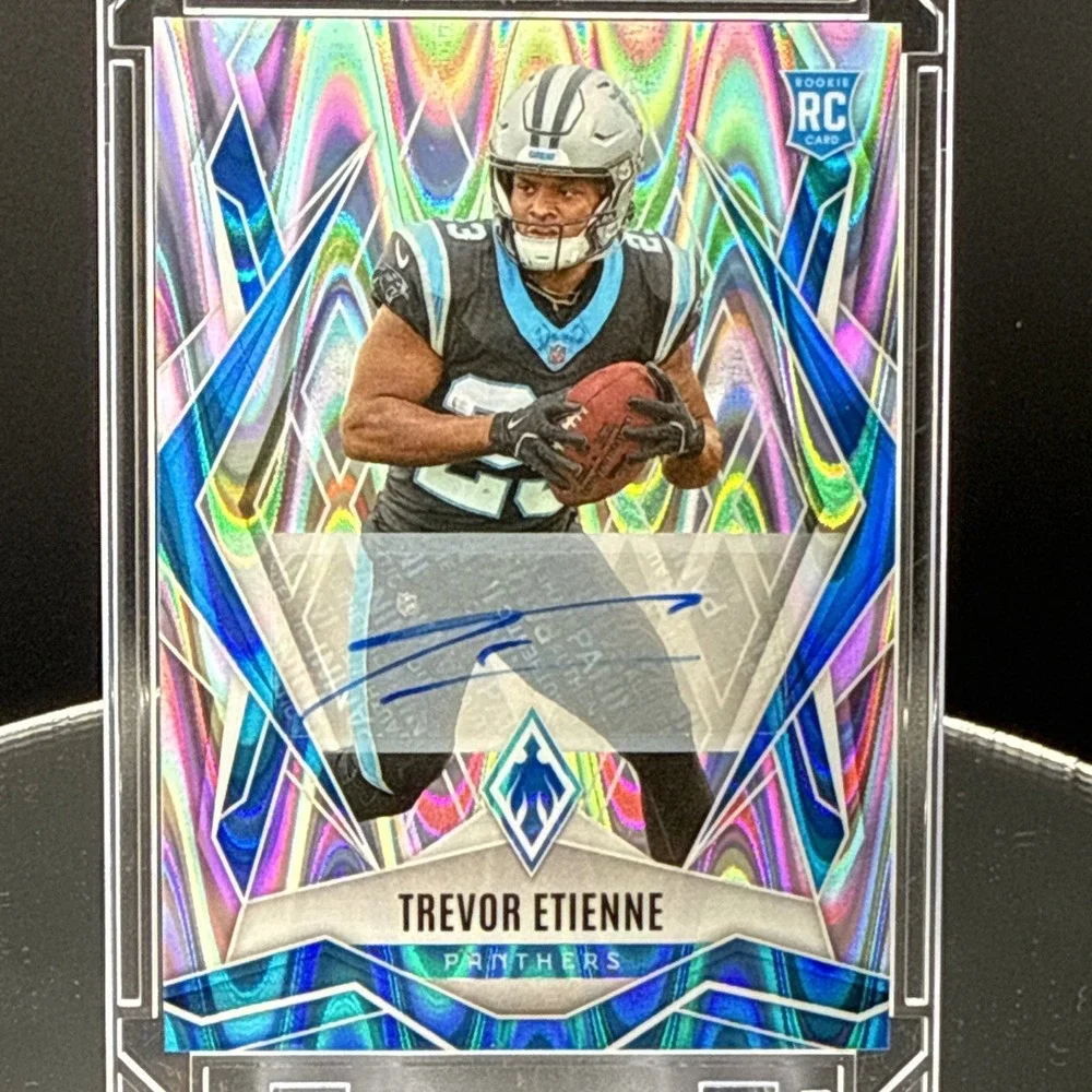 2025 Panini Phoenix Trevor Etienne RC Auto /20 Panthers NM Football